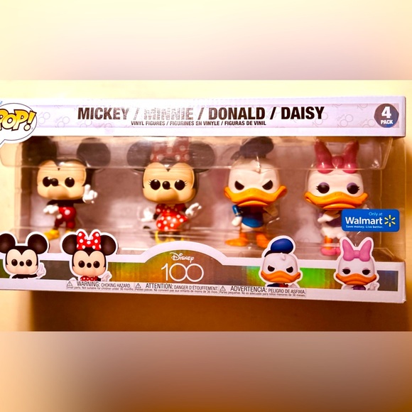 Funko Other - FUNKO POP Disney 100 4 pack Mickey, Minnie, Donald & Daisy
